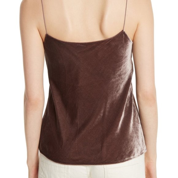 Vince Taupe Velvet Flowy Cami - Picture 2 of 10